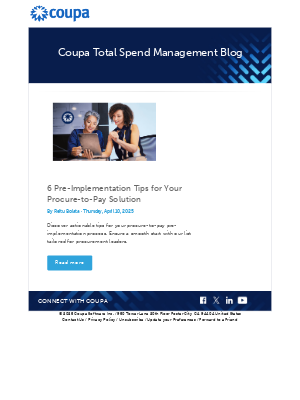 Coupa Software - Weekly Insights: Coupa on Spend Management