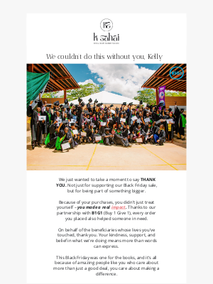 21 drops - 💌 Kelly, your Black Friday purchase made a DIFFERENCE.