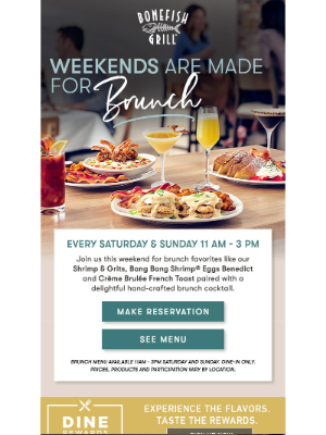 Bonefish Grill - Let’s brunch this weekend 🥂