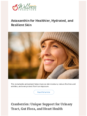 Wellness Resources - Antioxidant for Skin Hydration and Wrinkles