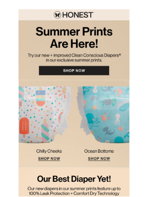 The Honest Company - Summer prints have officially landed