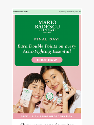 Mario Badescu Skin Care - Your Acne Faves = Double Points (But Not for Long)