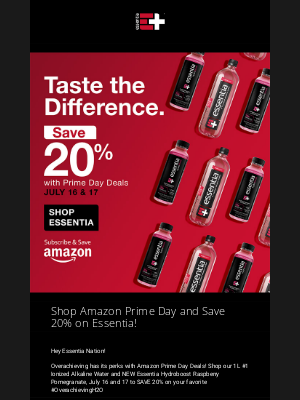 Essentia Water - Essentia Nation, Shop Prime Day for 20% Off Essentia