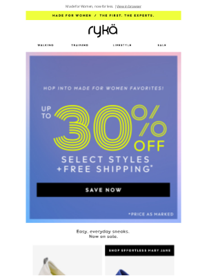 RYKA - UP TO 30% OFF starts now! You’ll love these deals.