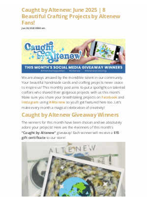 Altenew - Caught by Altenew: June 2025 | 8 Beautiful Crafting Projects by Altenew Fans!