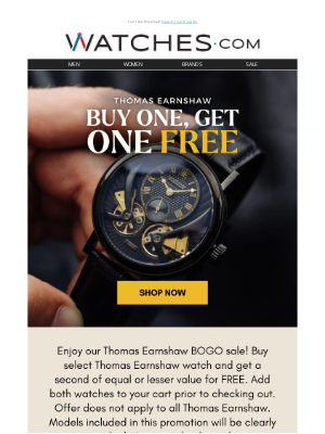 Watches - BOGO FREE on Thomas Earnshaw Watches 👏