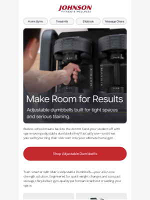 Johnson Fitness - Small-Space Dumbbells for Big Gains