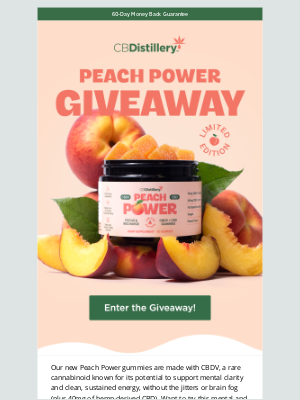 The CBDistillery - Peach Power Giveaway!