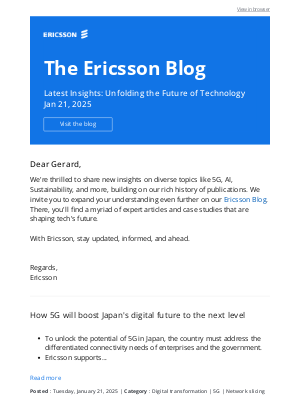 Ericsson - Your latest update from the Ericsson Blog