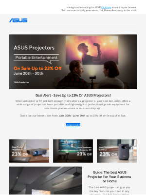 ASUS - [DEALS] ASUS Projectors On Sale Now!