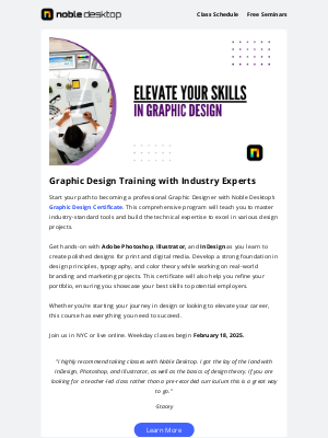 Noble Desktop - Enhance Your Portfolio. Learn Graphic Design.