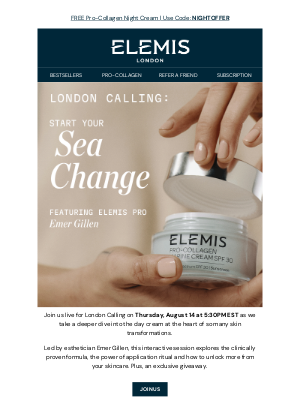 ELEMIS - This Is Your Invitation: Experience a Sea Change in Skincare