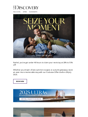 DISCOVERY - Don’t miss luxury stays, 20% - 55% off