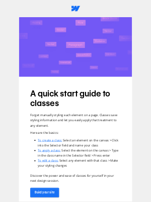 Webflow - Classes: The ultimate styling shortcut
