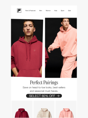 Fila Inc. - Perfect Pairings, Select 60% Off