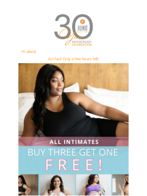 JunoActive - Last Chance! Intimates Sale Ends Tonight!⏱️
