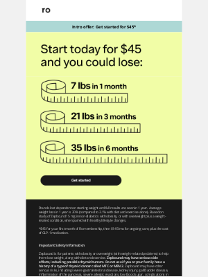 Ro - Start with Ro for $45