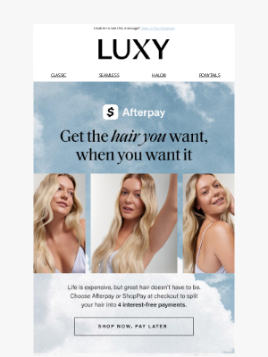 Luxy Hair - Style now, pay later