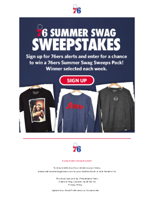 Philadelphia 76ers - Ready for Summer? Don’t Forget the Swag 🌊