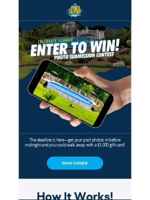 The Pool Factory - 🚨 Final Countdown: Last Day to Enter – Act Now!