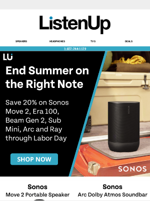 ListenUp - Save 20% on Sonos