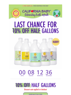 California Baby - ⏰ Final Hours! Earth Day Sale Ends Tonight