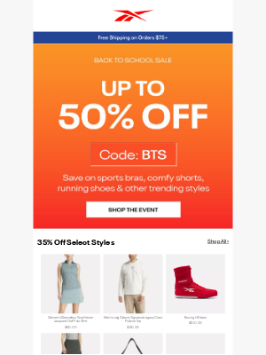 Reebok - 📢 35% Off Select Full-Price Styles