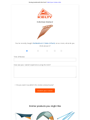 Kelty - We'd love feedback on your recent Kelty purchase