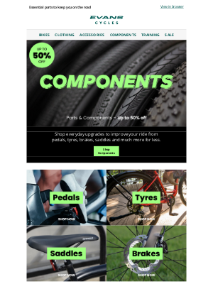 Evans Cycles (United Kingdom) - Up to 50% off Components