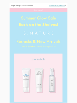 MASKSHEETS - 🚨 Your Fave S.nature Products Are Back & Up To 20% OFF!