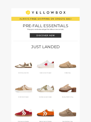 Yellow Box Shoes - Just For You: New Pre-fall Arrivals 🍂