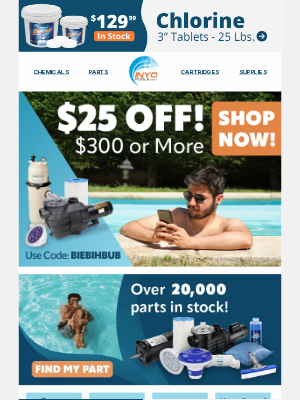 Inyopools - Limted Time Only: $25 OFF $300+ Orders