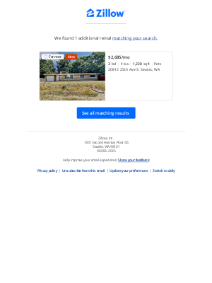 Zillow - 1 Rental Result for 'Seatac WA'