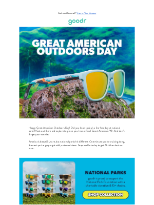 RUN goodr - Happy Great American Outdoors Day! 🌲 🕶