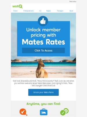 Thank us later - find out about what's in our Mates Rates