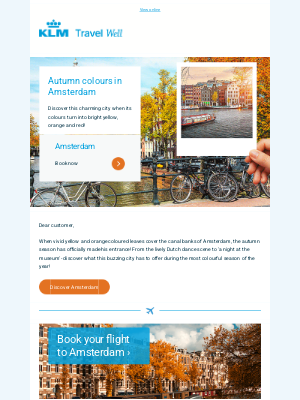 KLM - Autumn colours in Amsterdam 🍁