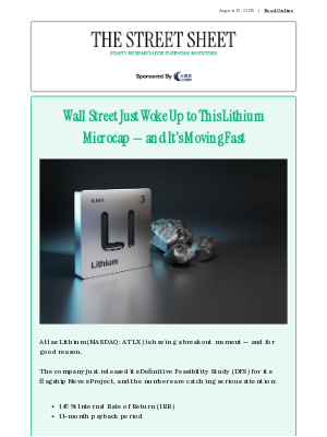 benzinga partners - 💥 Lithium is Setting up for a Resurgence, and ATLX Could Have a Breakout Moment.