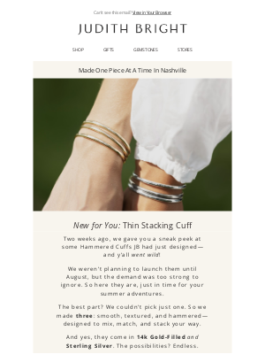 Judith Bright Jewelry - You Asked, We Listened