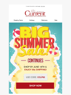 Current Catalog - Shop by 6/18 to get 99¢ shipping on your order!