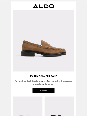 ALDO - Summer Sale: Extra 30% off best sellers