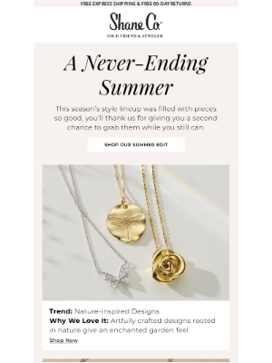Shane Co. - The summer trends that are still hotter than ever