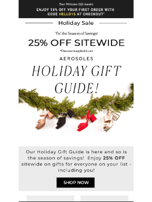 Aerosoles - Launching our Holiday Gift Guide + 25% Off Sitewide!