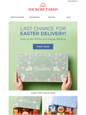 Hickory Farms - 🐰Last chance! Order by 1pm EST to get gifts in time for Easter...hop to it!
