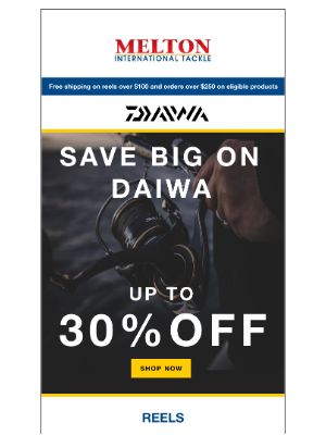 meltontackle - Save Big! Up to 30% Off on Daiwa Gear!🐟