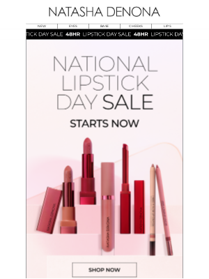 Up to 30% OFF for National Lipstick Day 💄
