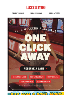 Bowlero - 🎉 Good Times Are Just A Click Away — Reserve Your Lane For Weekend Fun!