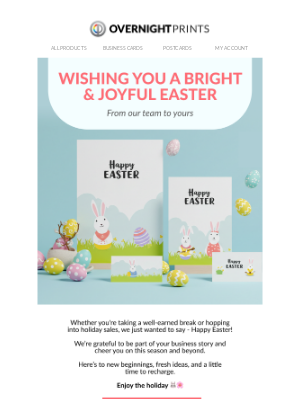 Overnight Prints - Happy Easter From All of Us 🐣
