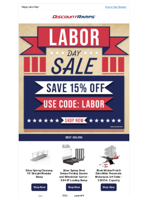 Discount Ramps - 🔴 Labor Day Sale 🔵 Save 15% Sitewide ⚪