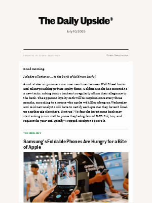 The Daily Upside - Apple Knows When to Fold