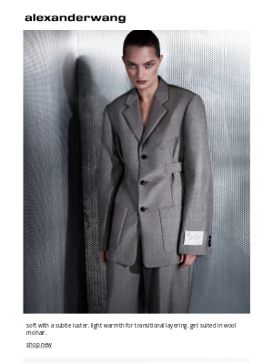Alexander Wang - new tailoring for transitions.